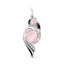 Серебряная подвеска Фламинго с кошачим глазом 962030124
